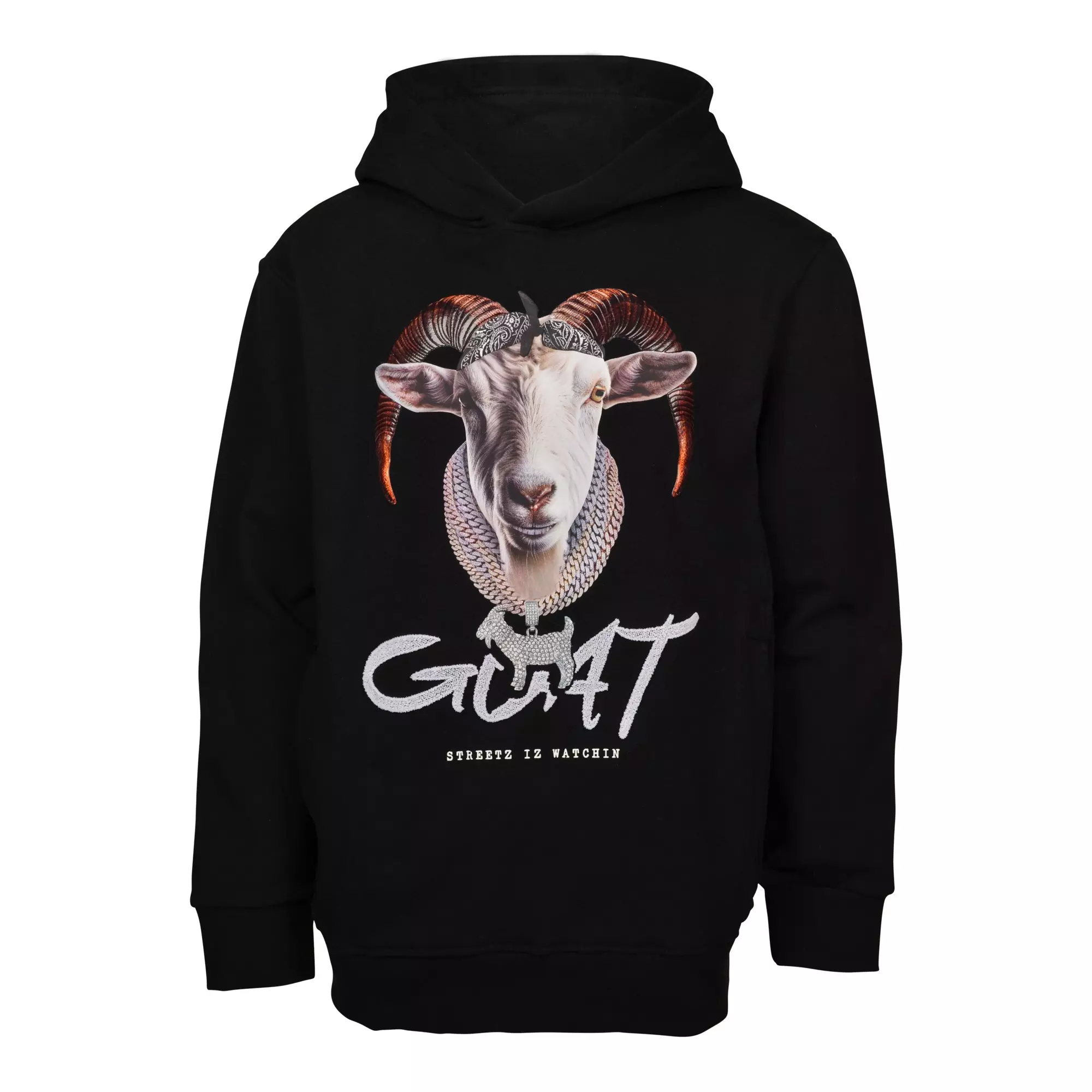 GOAT Boys Black Fleece Pullover Hoodie | Hibbett